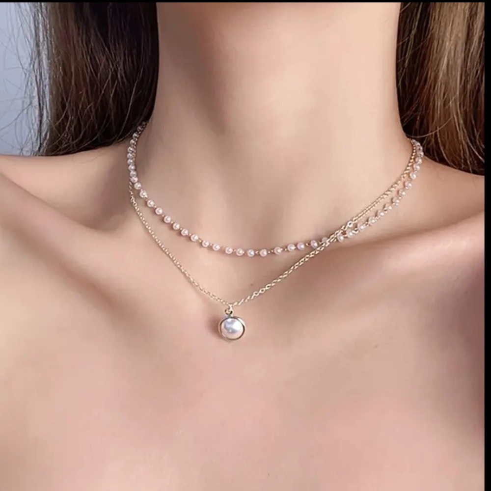 Beautiful Double Pearl Necklace